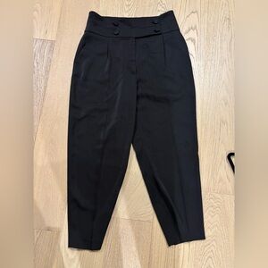 Zara satin effect tuxedo tapered leg pants